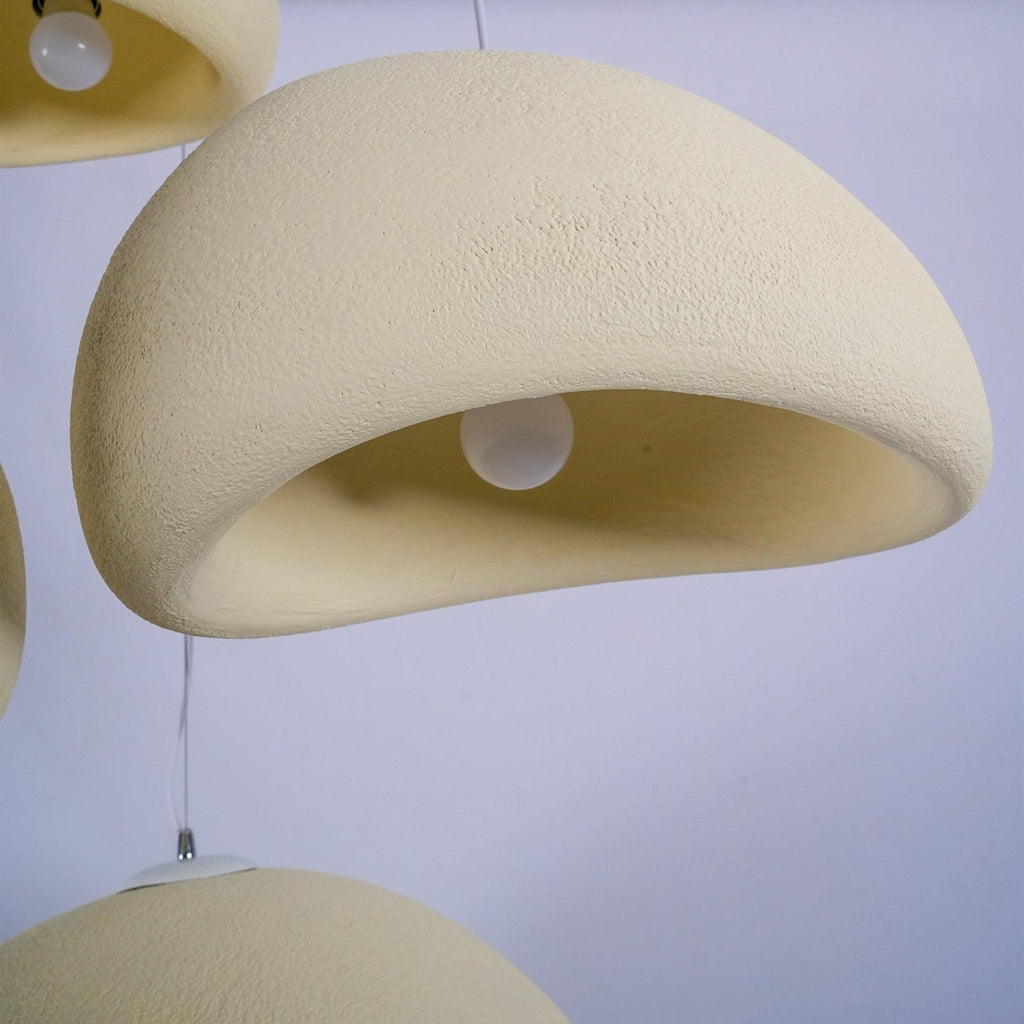 Suspension moderne Greger en Polystyrène blanc câble suspendu