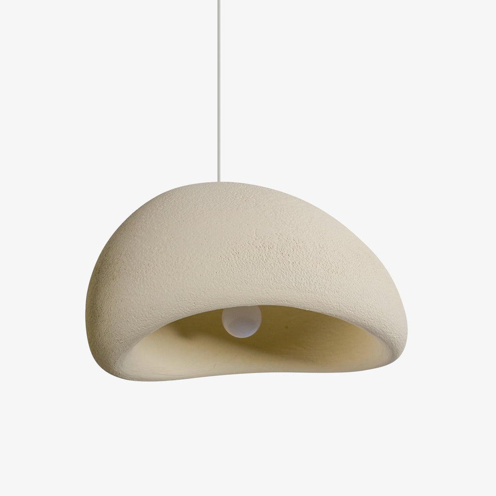Suspension moderne Greger en Polystyrène blanc câble suspendu