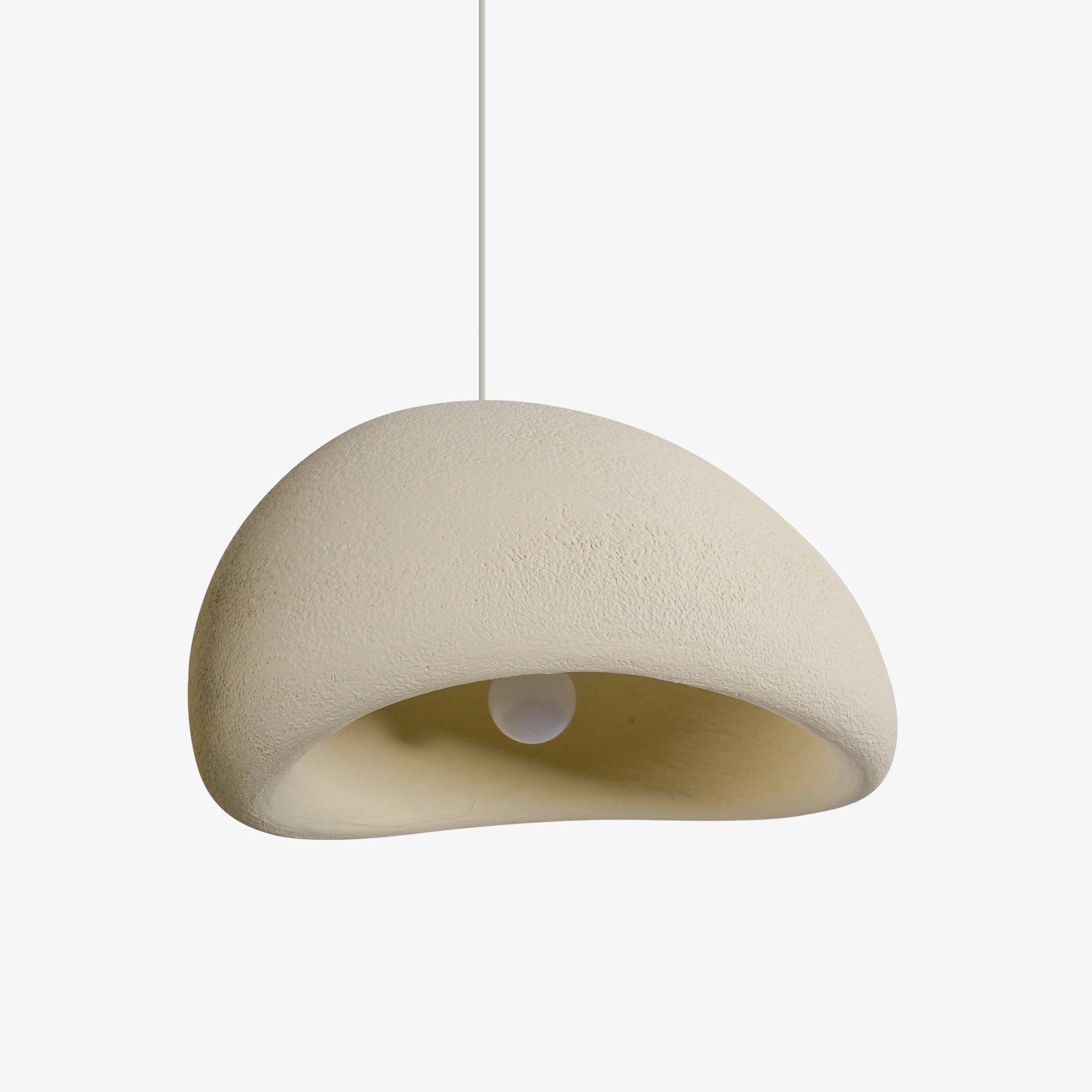 Suspension moderne Greger en Polystyrène blanc câble suspendu
