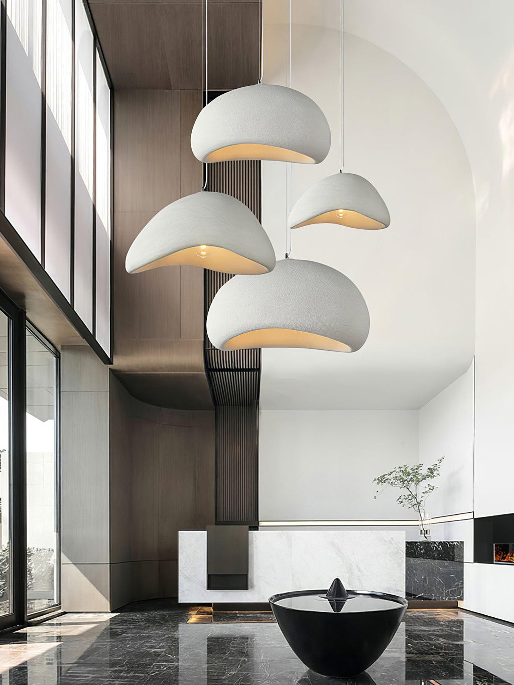 Suspension moderne Bosse en Métal Blanc