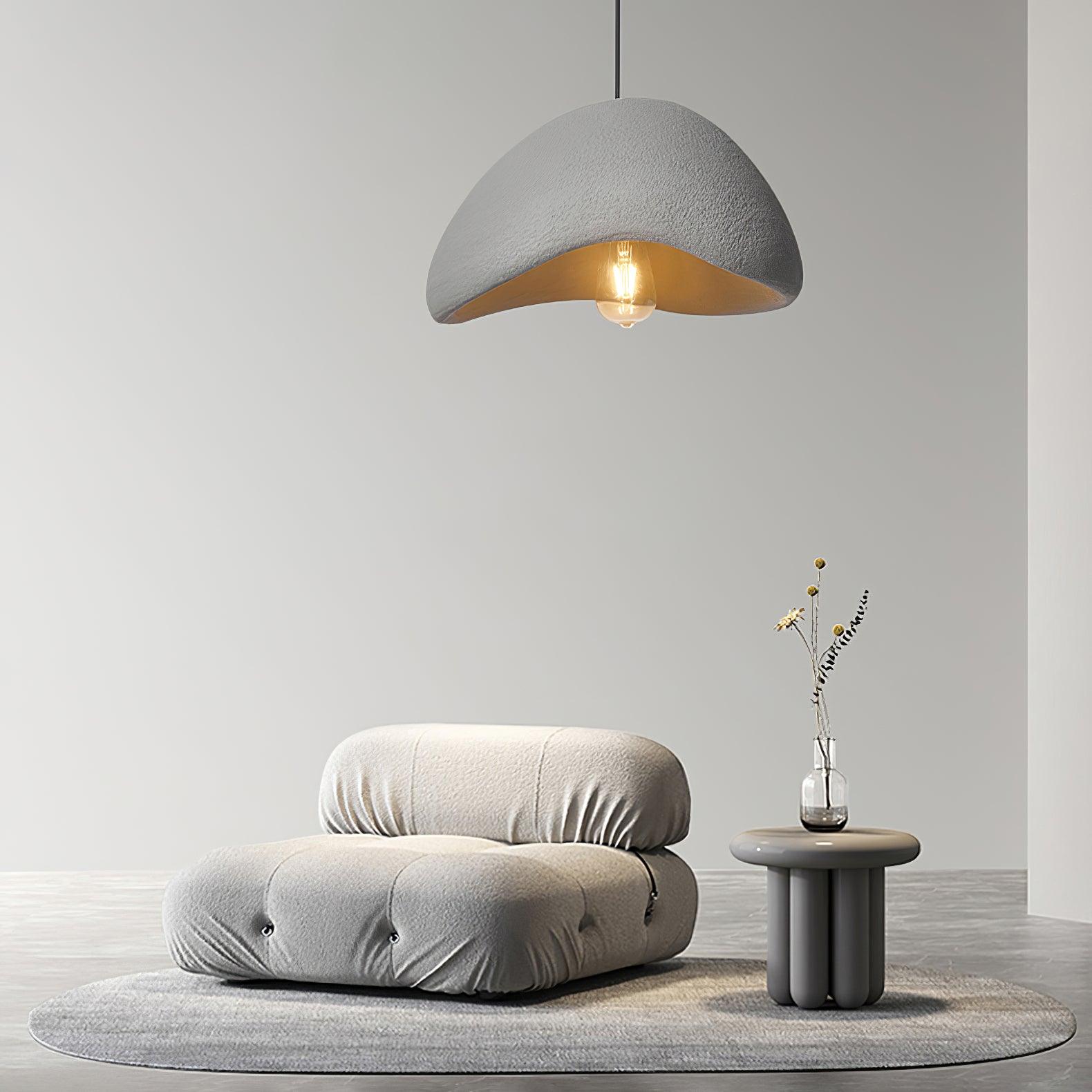 Suspension moderne Bosse en Métal Gris