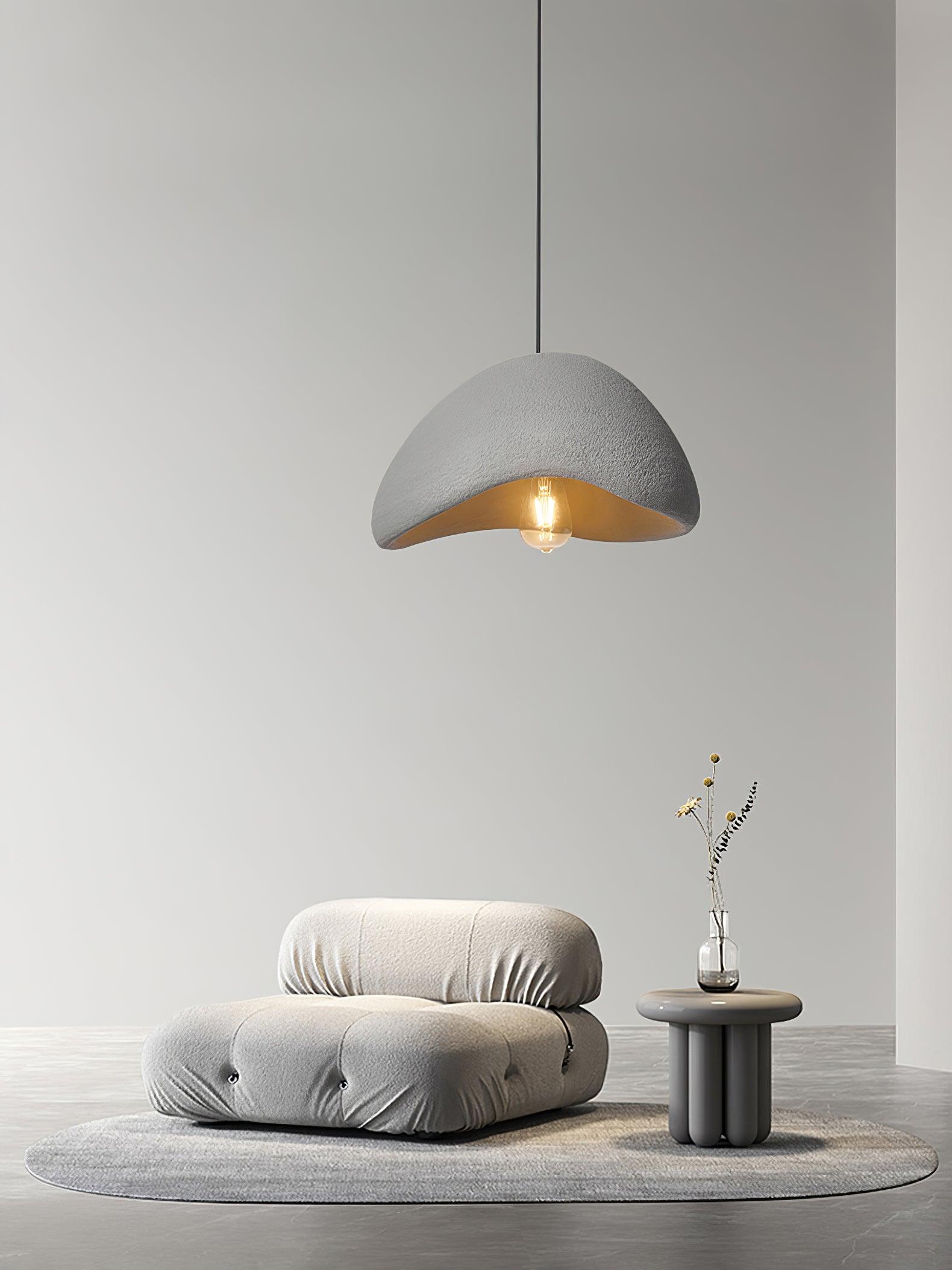 Suspension moderne Bosse en Métal Gris