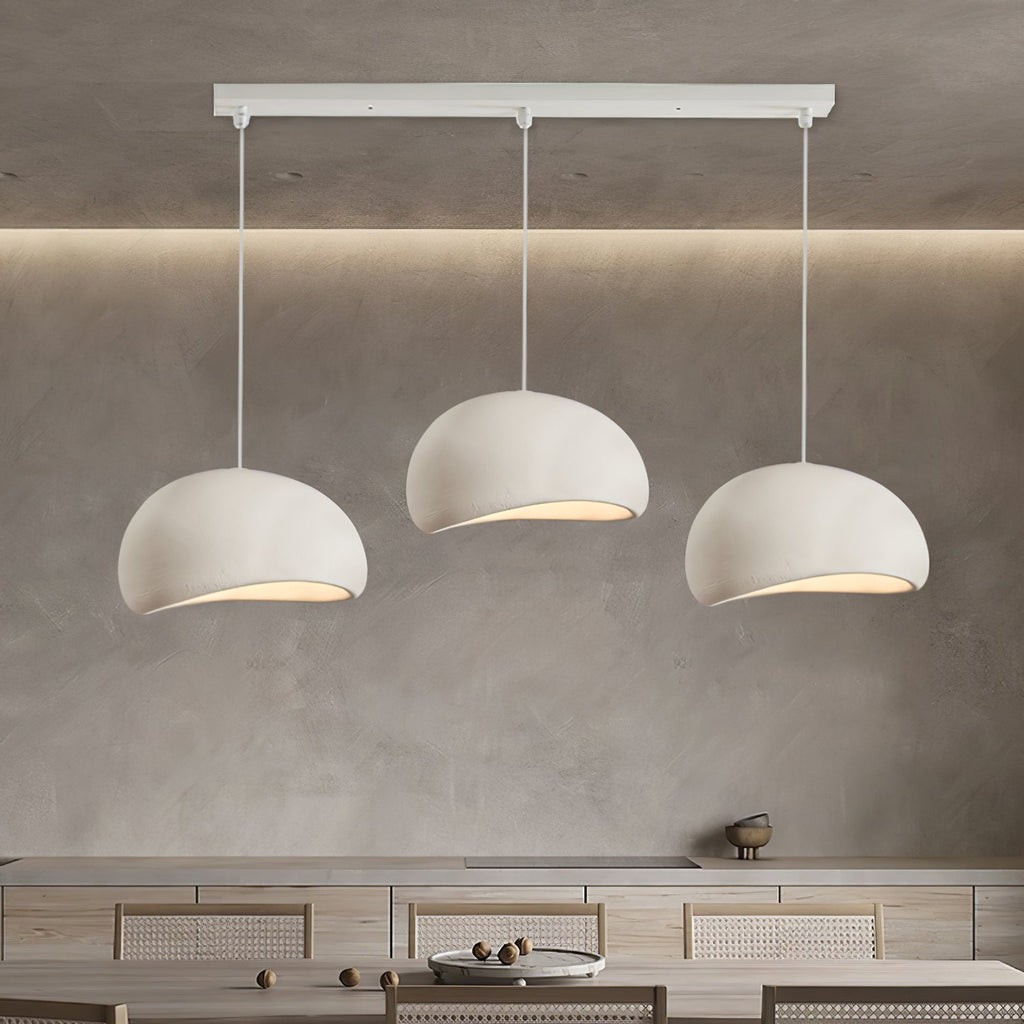 Suspension moderne Greger en Polystyrène blanc câble suspendu