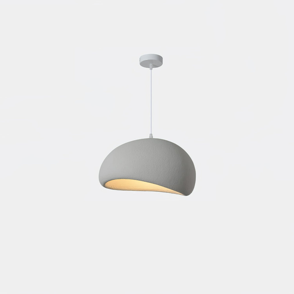 Suspension moderne Greger en Polystyrène blanc câble suspendu