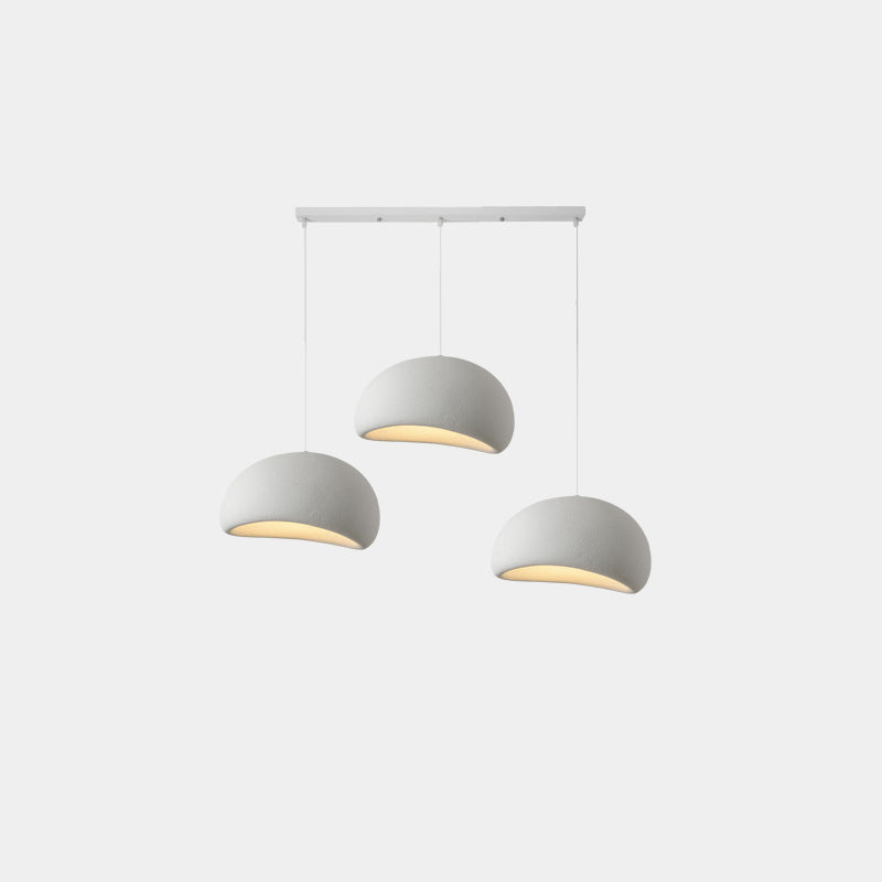 Suspension moderne Greger en Polystyrène blanc câble suspendu