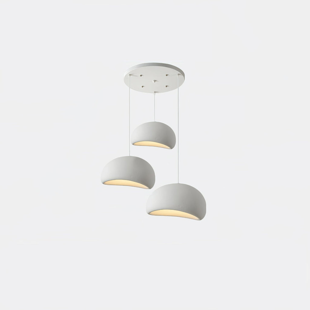 Suspension moderne Greger en Polystyrène blanc câble suspendu