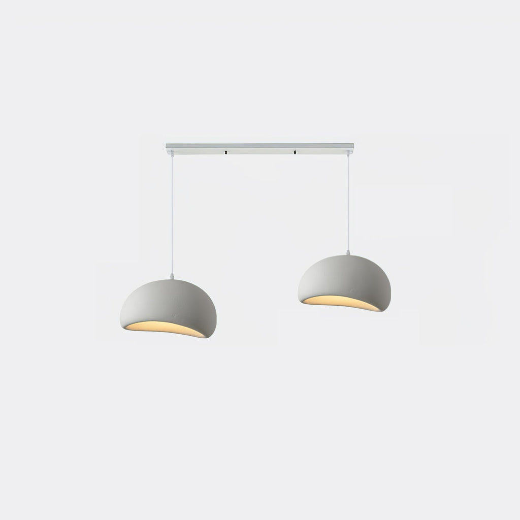 Suspension moderne Greger en Polystyrène blanc câble suspendu