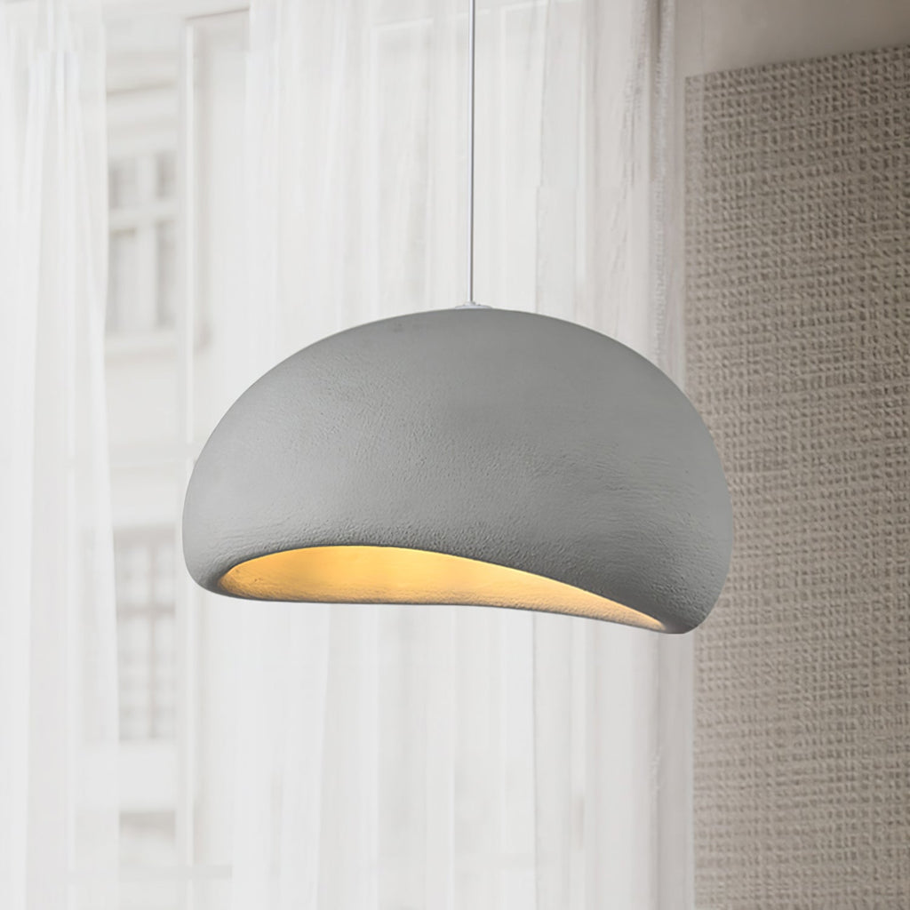 Suspension moderne Greger en Polystyrène blanc câble suspendu