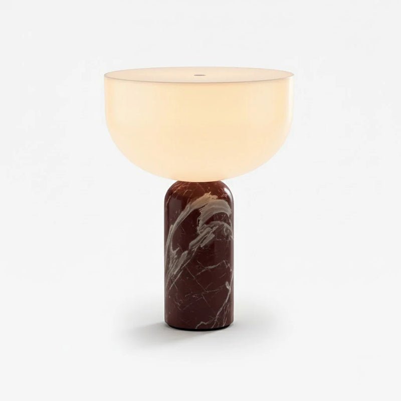 Lampe à poser moderne Lewin en Marbre Foncé rouge