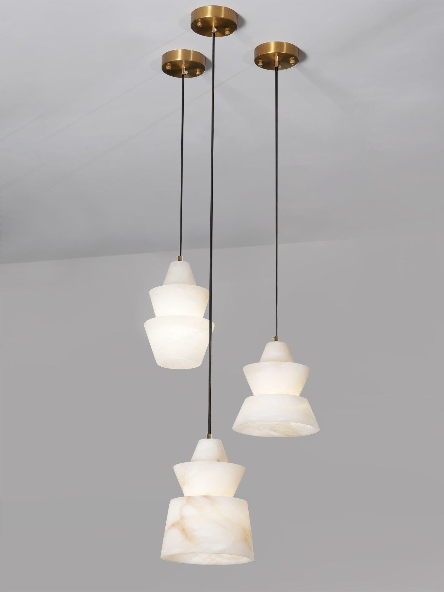 Suspension moderne Vic en Albâtre Blanc