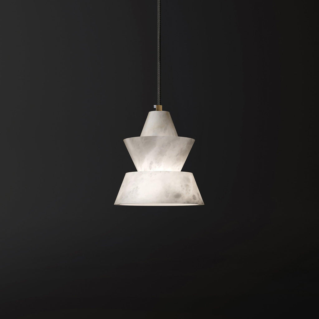 Suspension moderne Vic en Albâtre Blanc