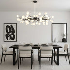 Lustre moderne Edmund en Acrylique Or et blanc