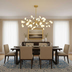 Lustre moderne Edmund en Acrylique Or et blanc