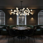 Lustre moderne Edmund en Acrylique Or et blanc