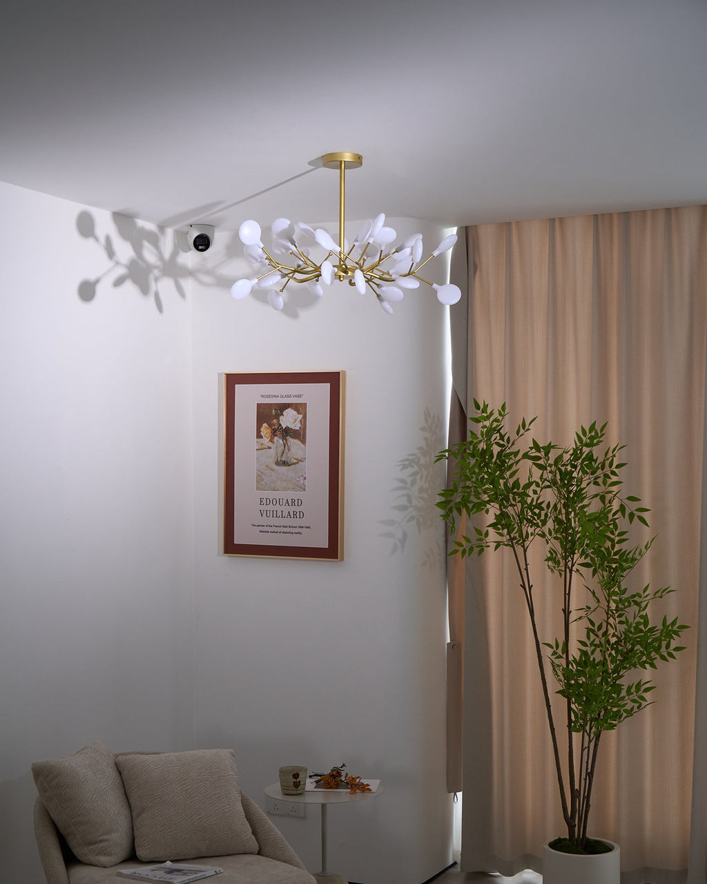 Lustre moderne Edmund en Acrylique Noir et blanc