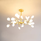 Lustre moderne Edmund en Acrylique Or et blanc