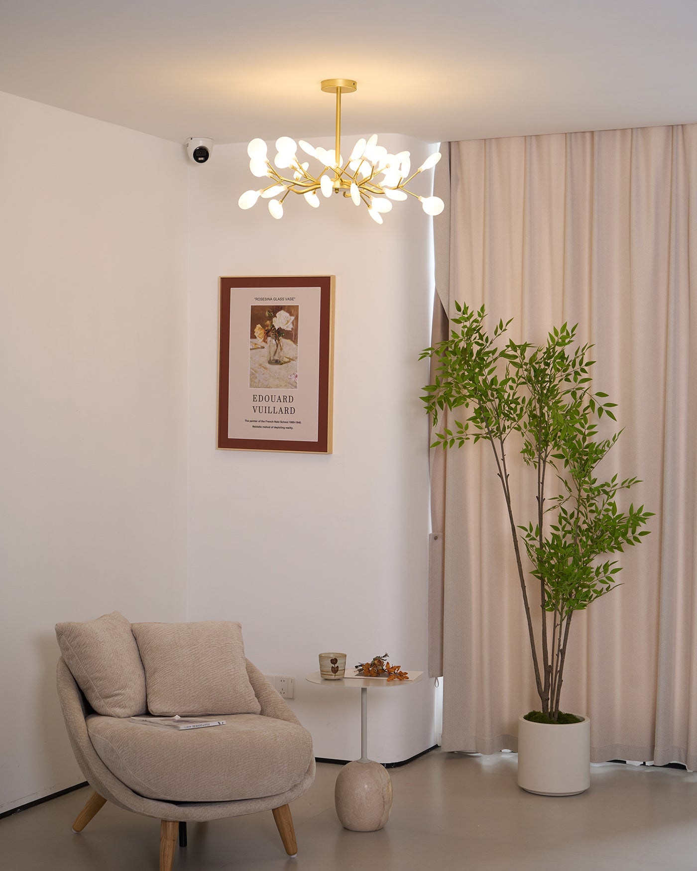 Lustre moderne Edmund en Acrylique Noir et blanc