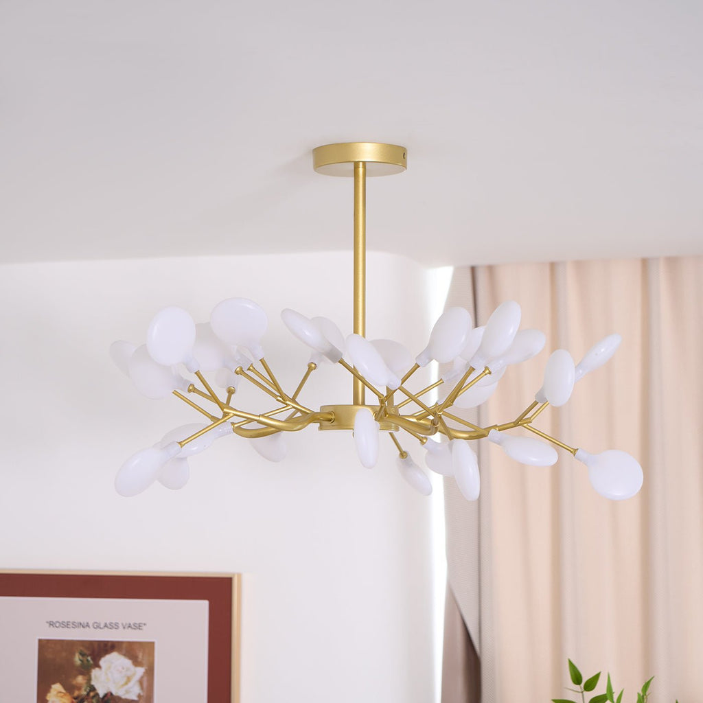 Lustre moderne Edmund en Acrylique Noir et blanc