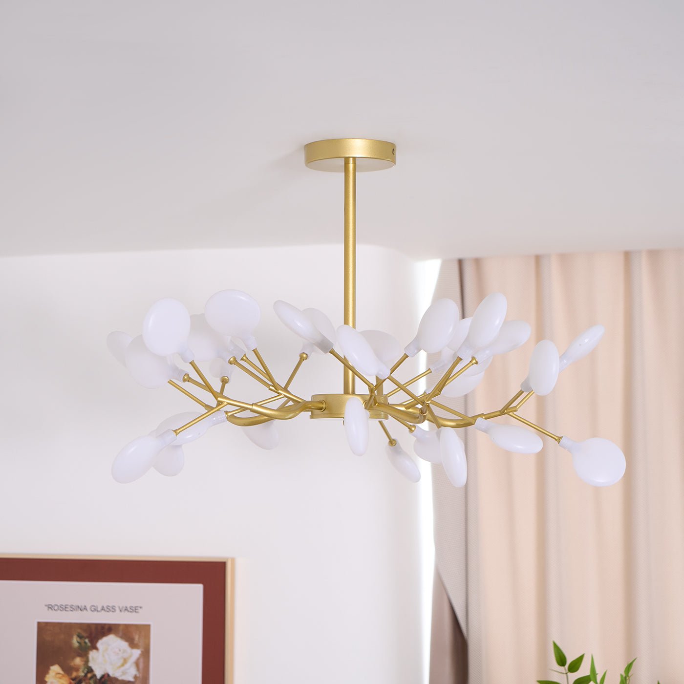 Lustre moderne Edmund en Acrylique Noir et blanc