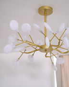 Lustre moderne Edmund en Acrylique Noir et blanc