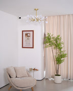 Lustre moderne Edmund en Acrylique Noir et blanc