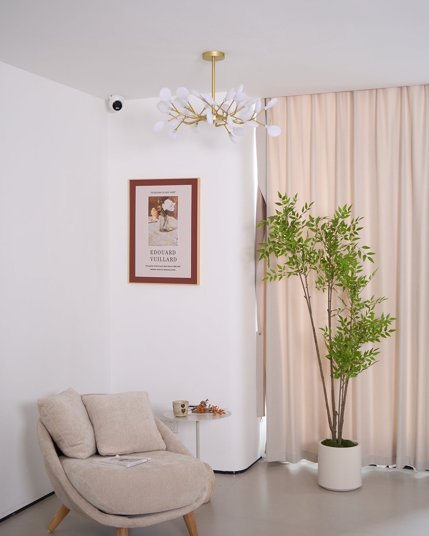 Lustre moderne Edmund en Acrylique Noir et blanc