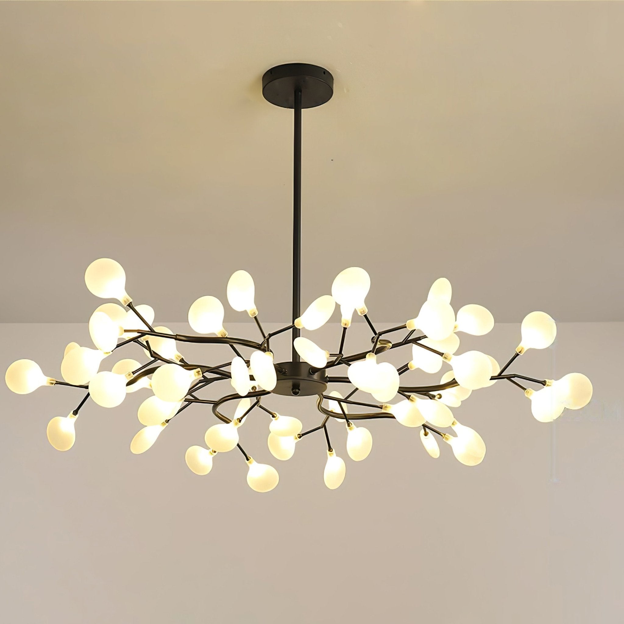 Lustre moderne Edmund en Acrylique Noir et blanc