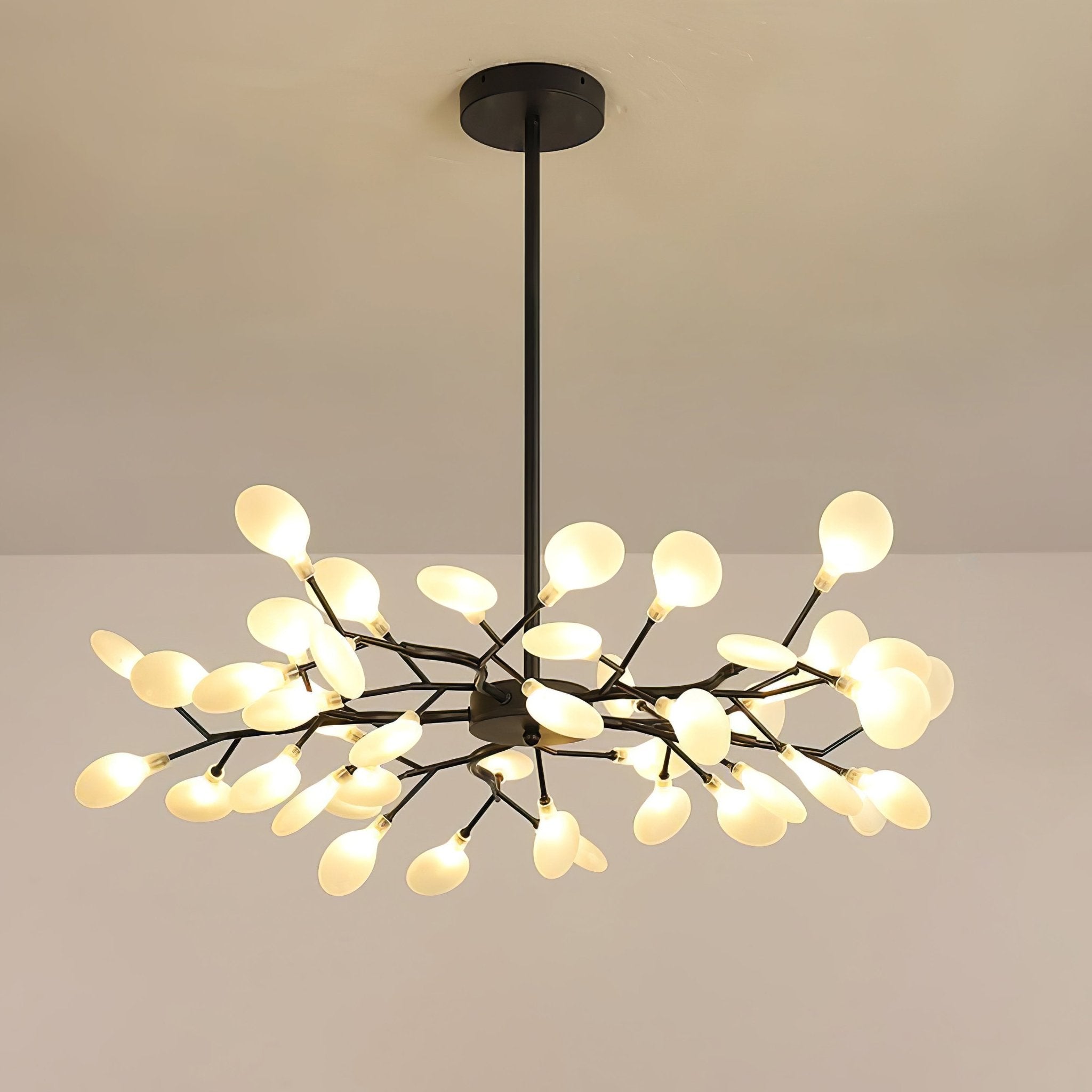 Lustre moderne Edmund en Acrylique Noir et blanc