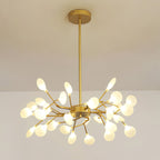 Lustre moderne Edmund en Acrylique Or et blanc