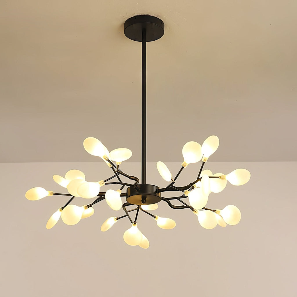 Lustre moderne Edmund en Acrylique Noir et blanc
