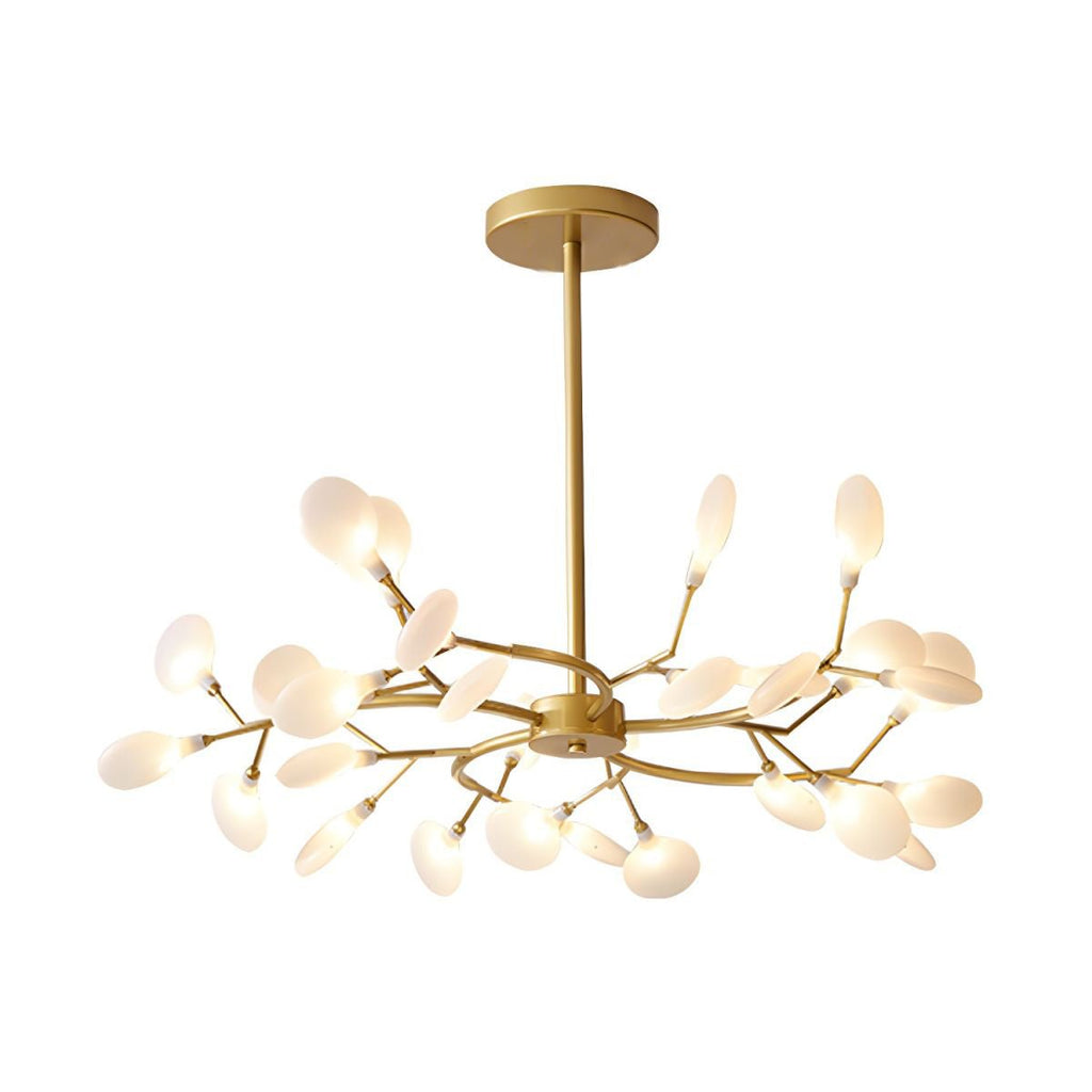 Lustre moderne Edmund en Acrylique Or et blanc
