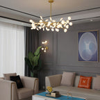 Lustre moderne Edmund en Acrylique Or et blanc