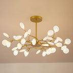 Lustre moderne Edmund en Acrylique Or et blanc