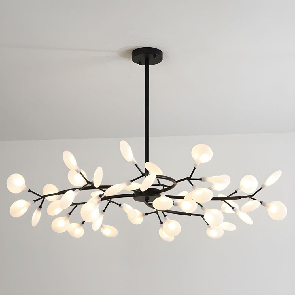 Lustre moderne Edmund en Acrylique Or et blanc