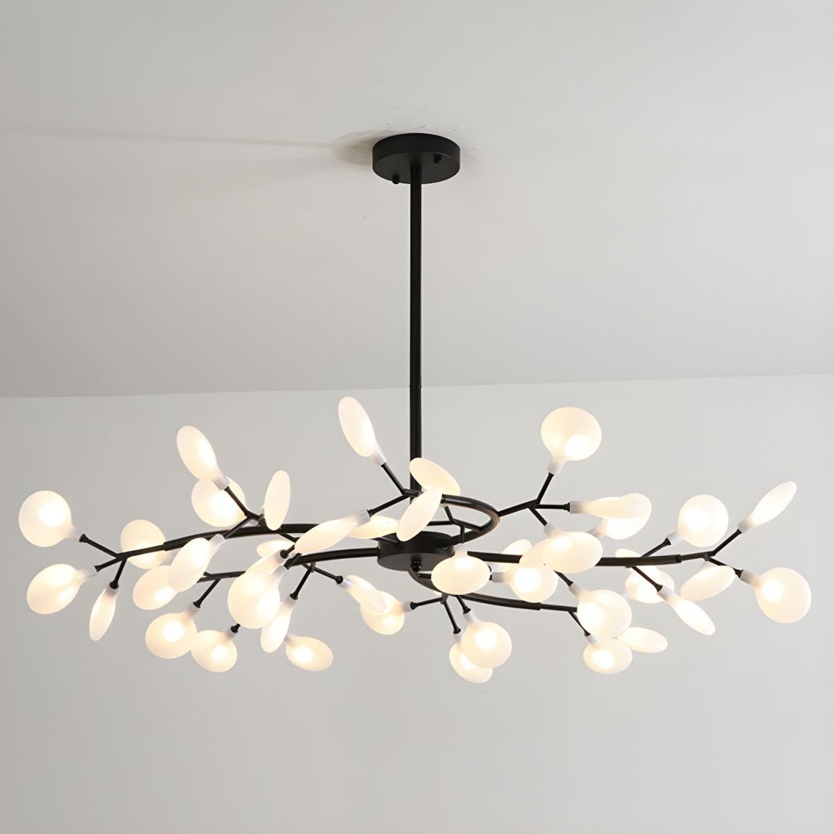 Lustre moderne Edmund en Acrylique Or et blanc