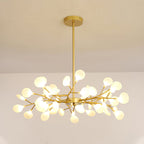 Lustre moderne Edmund en Acrylique Or et blanc