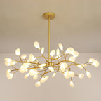 Lustre moderne Edmund en Acrylique Or et blanc