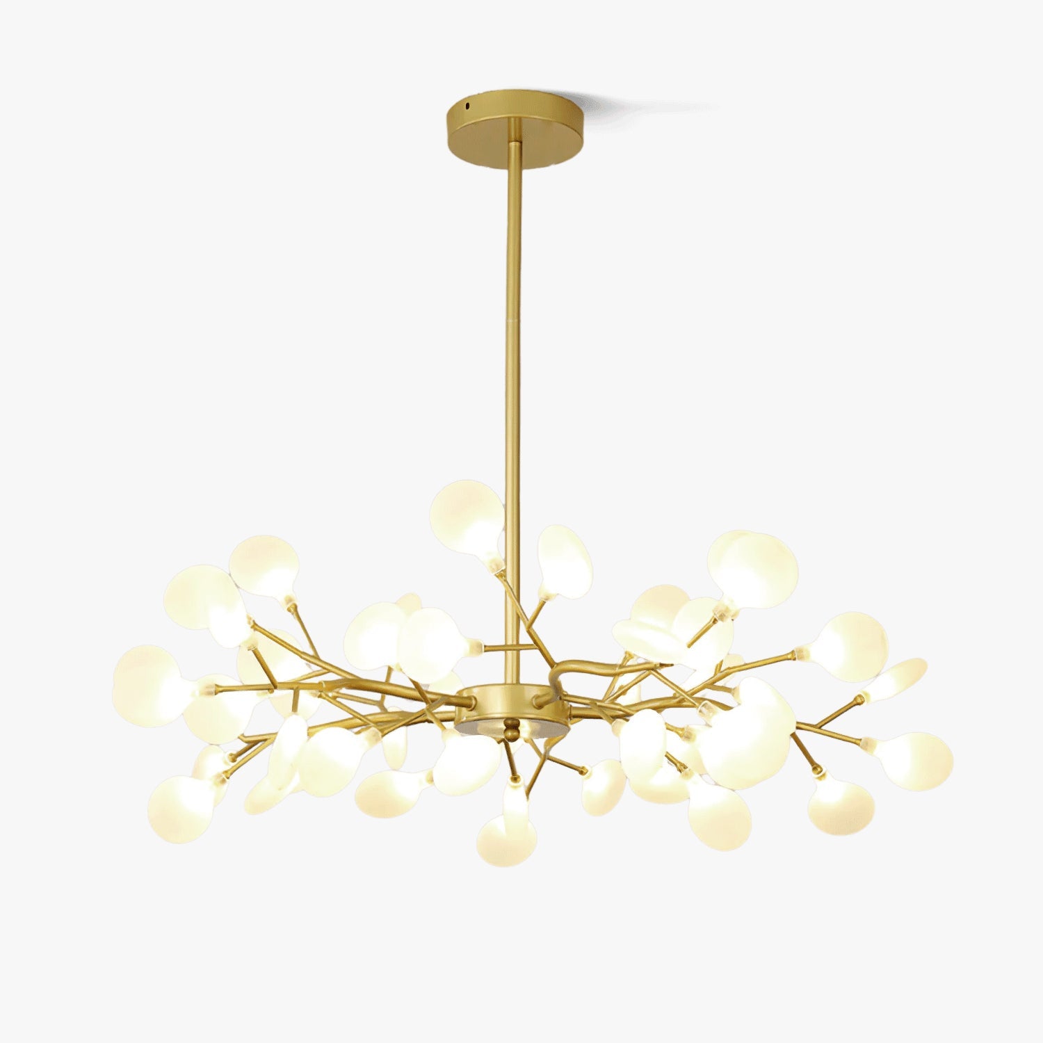 Lustre moderne Edmund en Acrylique Or et blanc