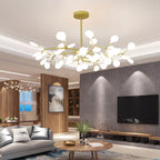 Lustre moderne Edmund en Acrylique Or et blanc