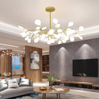 Lustre moderne Edmund en Acrylique Or et blanc