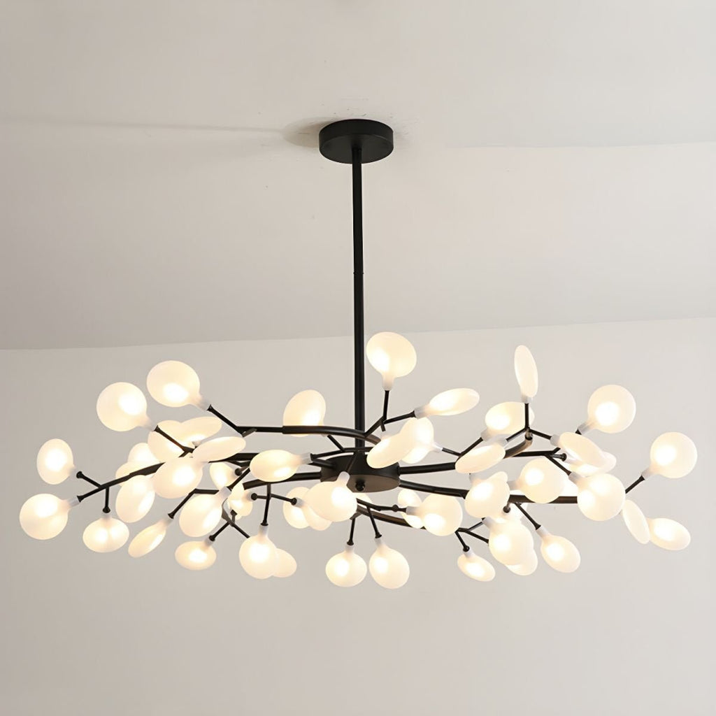 Lustre moderne Edmund en Acrylique Or et blanc