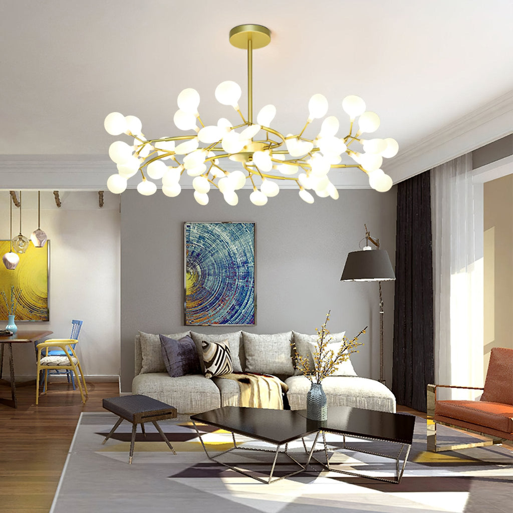 Lustre moderne Edmund en Acrylique Noir et blanc
