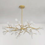 Lustre moderne Edmund en Acrylique Or et blanc
