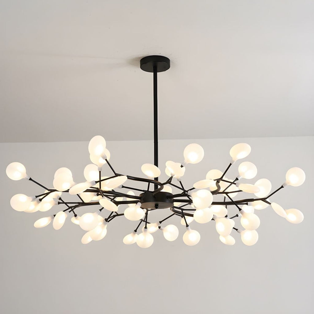 Lustre moderne Edmund en Acrylique Noir et blanc