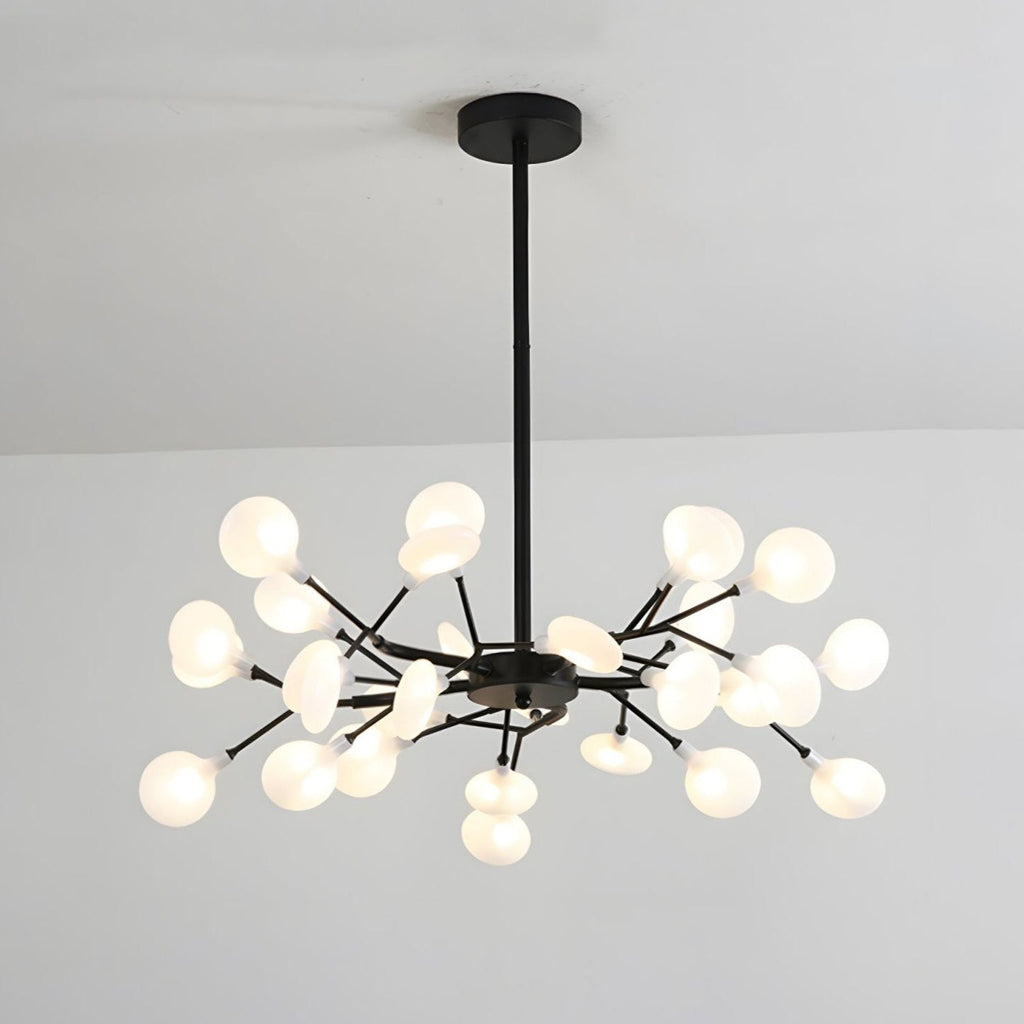 Lustre moderne Edmund en Acrylique Noir et blanc