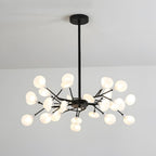 Lustre moderne Edmund en Acrylique Noir et blanc