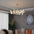 Lustre moderne Edmund en Acrylique Or et blanc