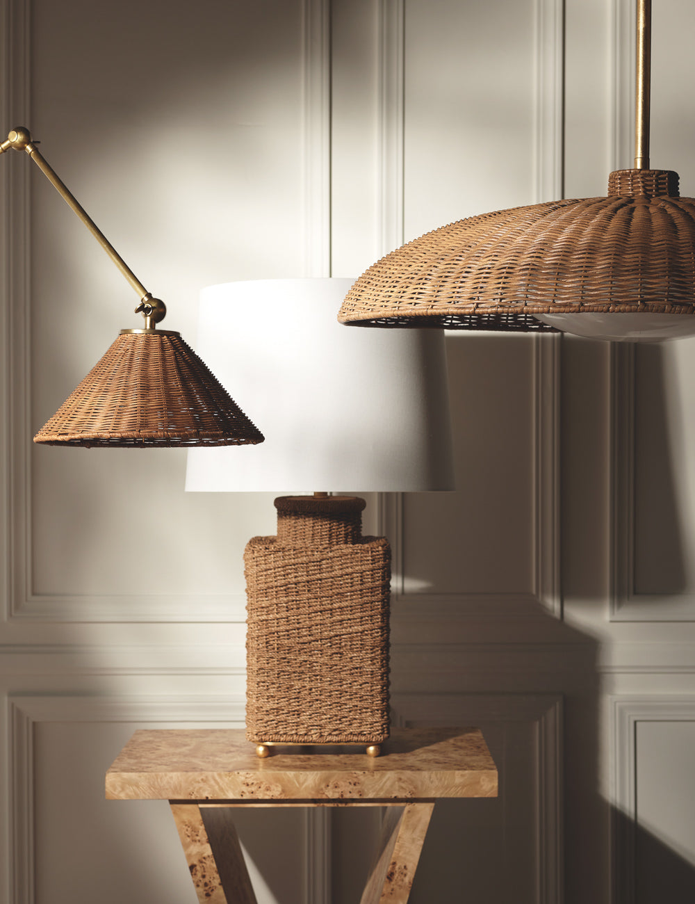Suspension vintage Dalton en feuille d'or vintage - Feuille d'or vintage