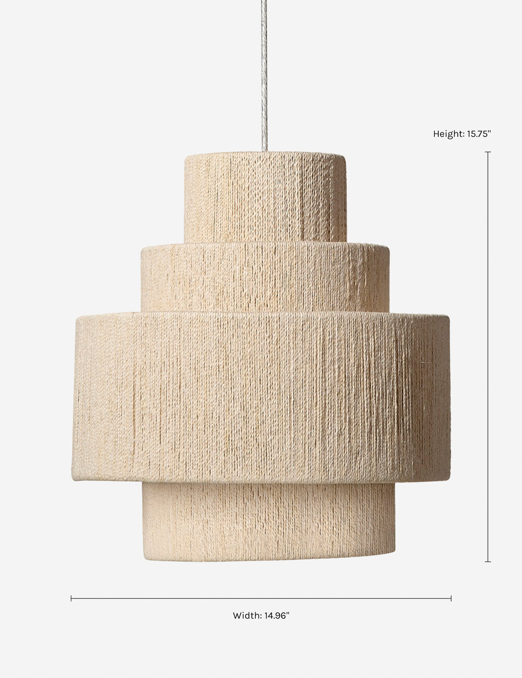 Suspension classique Torleif en 100% coton naturel corde