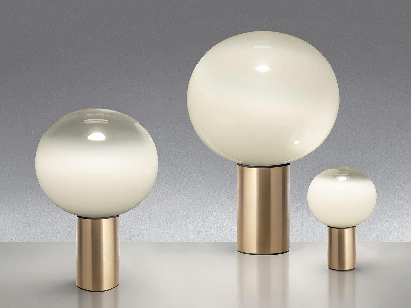 Lampe à poser moderne Hampus en Métal, Verre Cuivre
